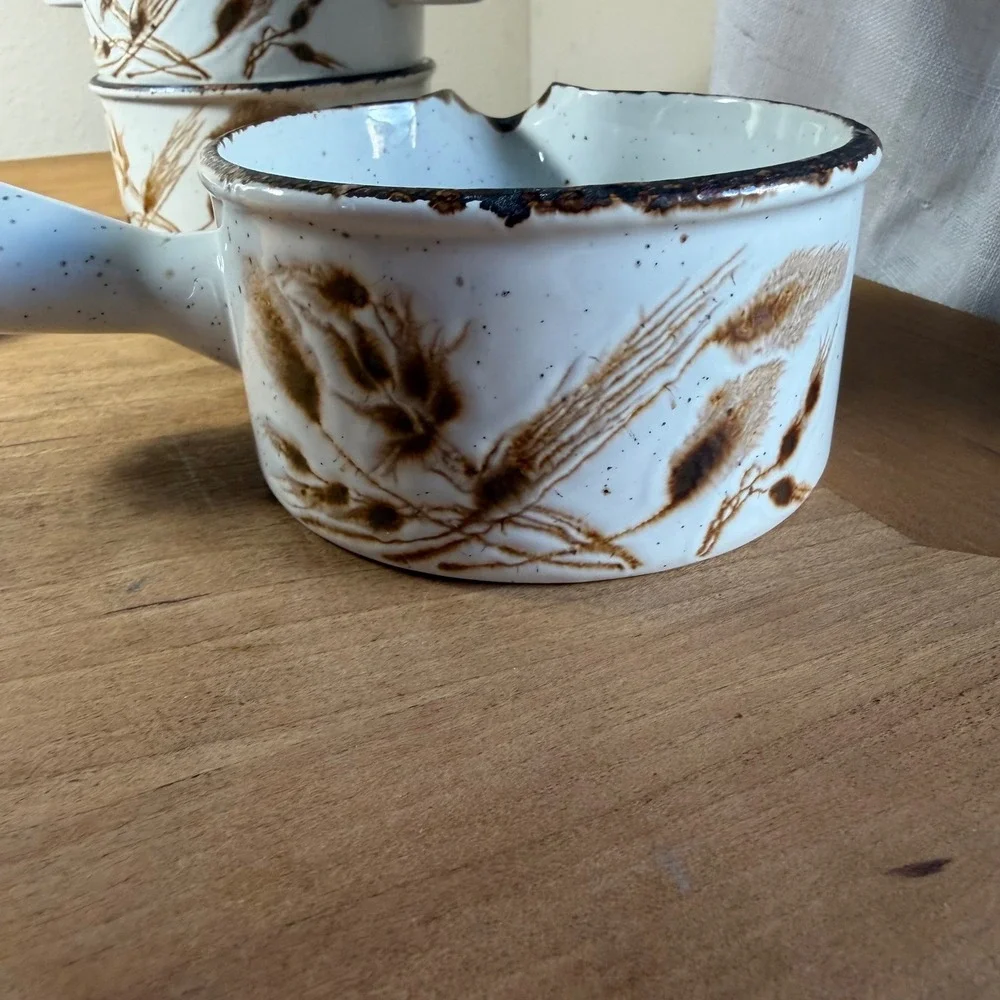 Vintage Midwinter Stonehenge Wild Oats 6 Pc Bowl Serving Set England Wheat